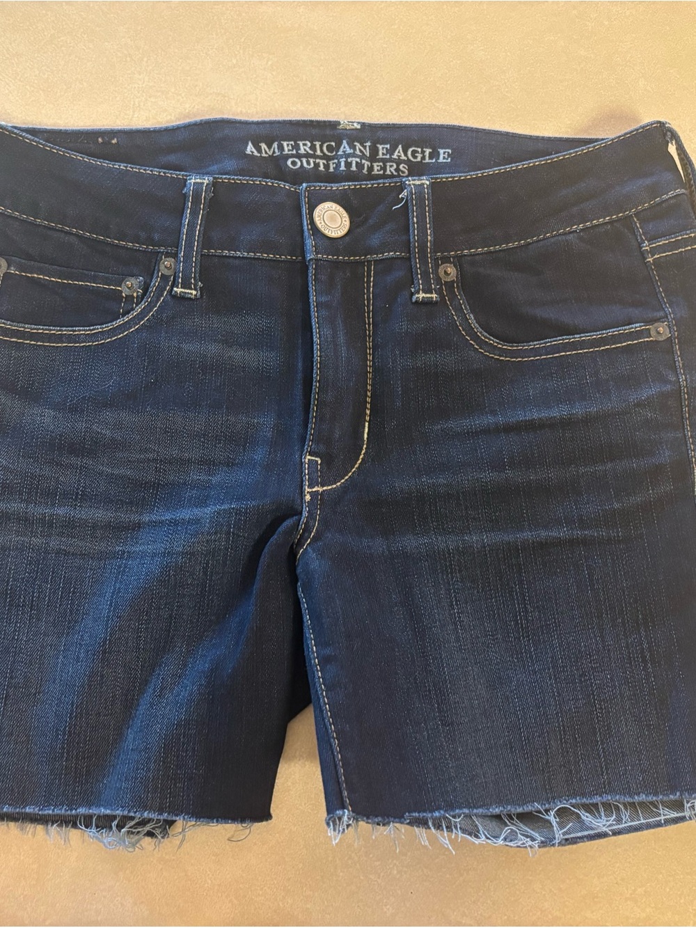 American Eagle Outfitters Navy Super Stretch Denim Shorts